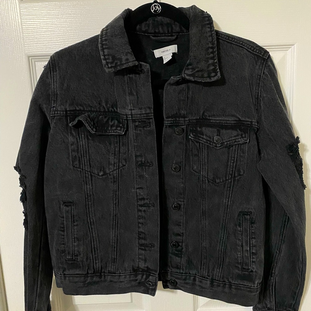 Forever21 Distressed Denim Jacket